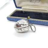 Early Georgian Sterling Silver Nutmeg Form Vinaigrette Fob Antique c1780