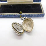 Early Georgian Sterling Silver Nutmeg Form Vinaigrette Fob Antique c1780