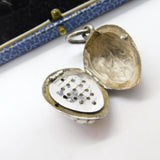 Early Georgian Sterling Silver Nutmeg Form Vinaigrette Fob Antique c1780