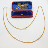 Curb Link 9ct Yellow Gold Chain Necklace 58.5cm / 23" Vintage 2008