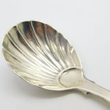 Victorian Sterling Silver Shell Pattern Tea Caddy Spoon Antique 1871 London