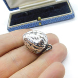 Early Georgian Sterling Silver Nutmeg Form Vinaigrette Fob Antique c1780