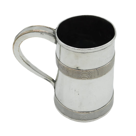 George III Old Sheffield Silver Plated Quart Tankard Mug Antique c1785