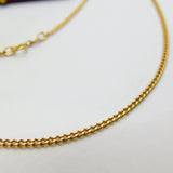 Curb Link 9ct Yellow Gold Chain Necklace 58.5cm / 23" Vintage 2008