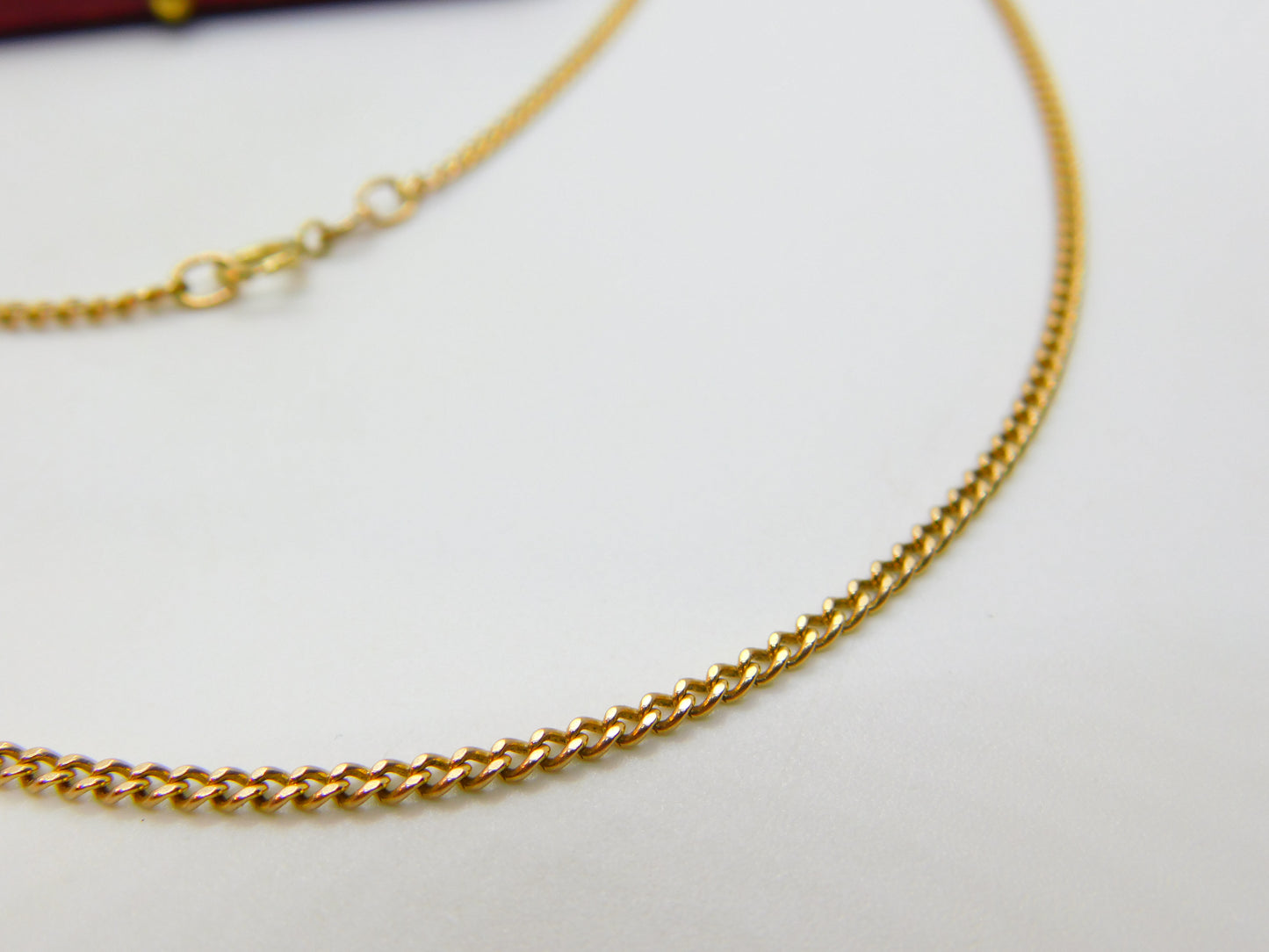 Curb Link 9ct Yellow Gold Chain Necklace 58.5cm / 23" Vintage 2008