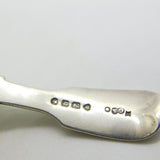 Victorian Sterling Silver Shell Pattern Tea Caddy Spoon Antique 1871 London