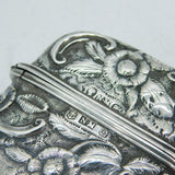 Nathaniel Mills Victorian Sterling Silver Castle Top Cigar Case 1839 Antique