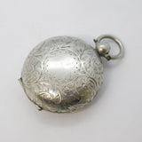 Edwardian Sterling Silver Floral Sovereign Holder Fob Antique 1905 Chester