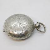 Edwardian Sterling Silver Floral Sovereign Holder Fob Antique 1905 Chester