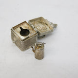 20th Century Chinese .900 Silver Teapot in Basket Charm Pendant Antique c1910