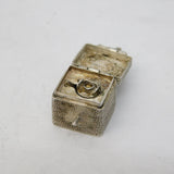 20th Century Chinese .900 Silver Teapot in Basket Charm Pendant Antique c1910