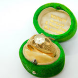 9ct Yellow Gold Textured Claw Set Spinel Dress Ring Vintage 1972 London