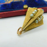 Victorian 18ct Yellow Gold, Coral, Pearl & Turquoise Obelisk Form Fob Pendant c1850