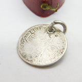King William III Sterling Silver Shilling Coin Fob or Pendant Antique c1698