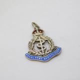 WWII Sterling Silver Enamel Royal Army Medical Corps Pendant Antique c1940