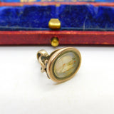 Running Fox Intaglio Seal 9ct Gold Cased Fob Pendant Antique Georgian c182