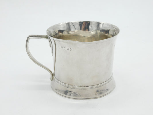 George III Sterling Silver Pub Tankard Mug Heart Handle Antique 1798 London