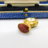 Georgian 18ct Gold & Carved Carnelian Dove Intaglio Clock Form Seal Fob c1800