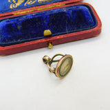 Running Fox Intaglio Seal 9ct Gold Cased Fob Pendant Antique Georgian c182