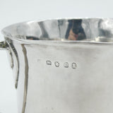 George III Sterling Silver Pub Tankard Mug Heart Handle Antique 1798 London
