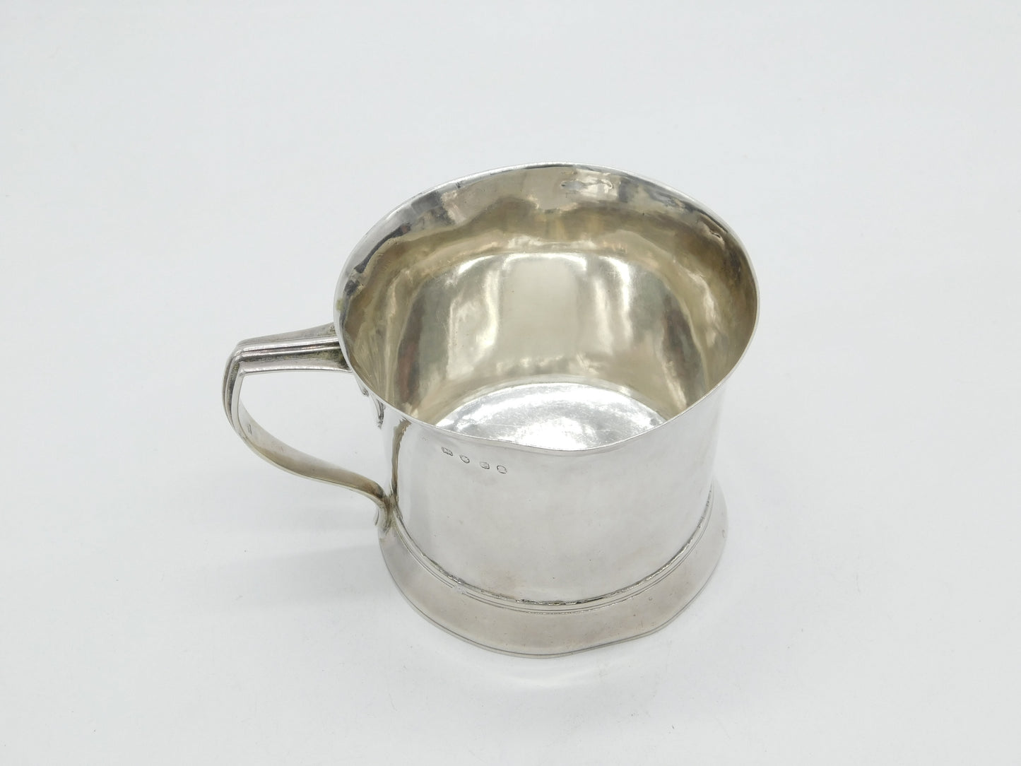 George III Sterling Silver Pub Tankard Mug Heart Handle Antique 1798 London