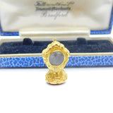 Georgian 18ct Gold & Carved Carnelian Dove Intaglio Clock Form Seal Fob c1800