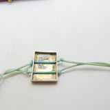 Mexican Sterling Silver & Blue Enamel Abstract Panel Bracelet Vintage c1970