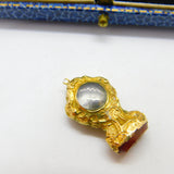 Georgian 18ct Gold & Carved Carnelian Dove Intaglio Clock Form Seal Fob c1800