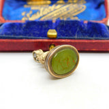 Horse Intaglio Agate Seal 9ct Gold Cased Fob Pendant Antique Georgian c1820