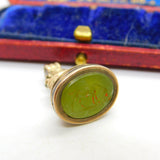 Horse Intaglio Agate Seal 9ct Gold Cased Fob Pendant Antique Georgian c1820