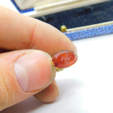 Georgian 18ct Gold & Carved Carnelian Dove Intaglio Clock Form Seal Fob c1800