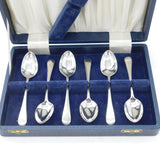 Scottish Georgian Set of Sterling Silver Dotted Edge Teaspoons 1821 Edinburgh