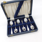 Scottish Georgian Set of Sterling Silver Dotted Edge Teaspoons 1821 Edinburgh