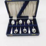 Scottish Georgian Set of Sterling Silver Dotted Edge Teaspoons 1821 Edinburgh