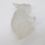 Large Czech Glass, Turquoise Eye Pug Dog Cracker Charm Figure Antique Deco