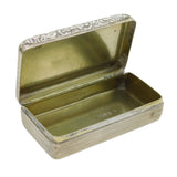 George III Sterling Silver Floral Pattern Snuff Box Antique 1820 London
