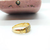 Victorian 15ct Gold & 27 Seed Pearl Mourning Ring Antique 1884 Birmingham