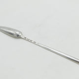 George III Sterling Silver Lion Crest Bone Marrow Scoop Antique 1783 London
