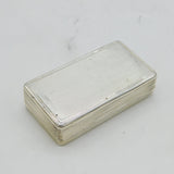 George III Sterling Silver Floral Pattern Snuff Box Antique 1820 London