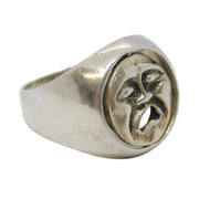 Sterling Silver Spinning Comedy & Tragedy Muse Mask Signet Ring Vintage