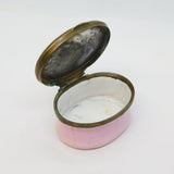 Georgian Bilston Enamel Patch Box 'A Trifle from Wantage' Antique c1800
