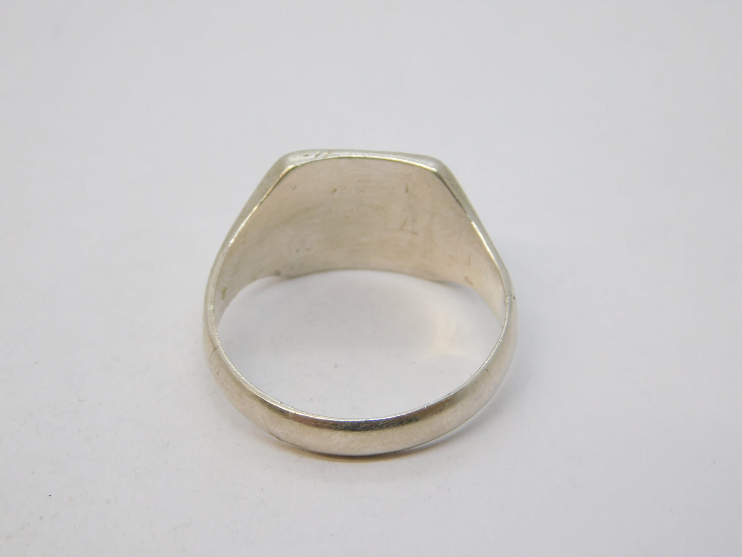 WWII-era Sterling Silver Niello 'India, 1943' Wartime Signet Ring Antique