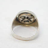 Sterling Silver Spinning Comedy & Tragedy Muse Mask Signet Ring Vintage