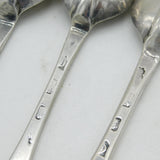 George I Britannia Standard Silver Set of Four Tablespoons Antique 1718 London