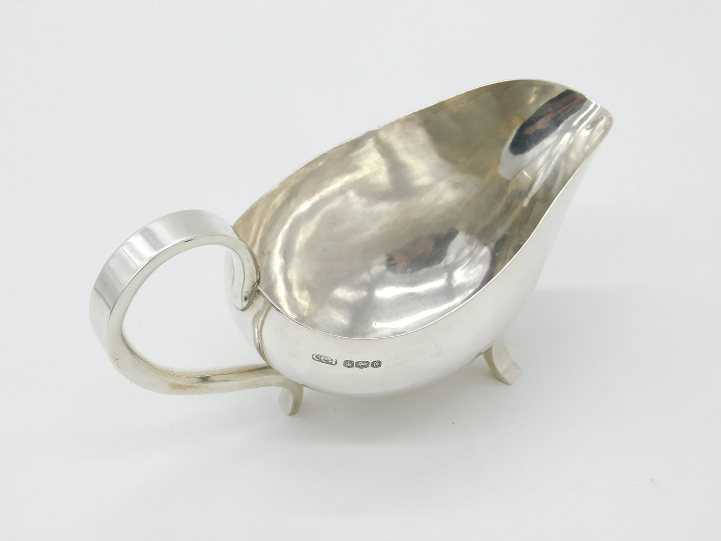 Modernist Sterling Silver Sauce Boat Chesterfield College of Art Vintage 1970