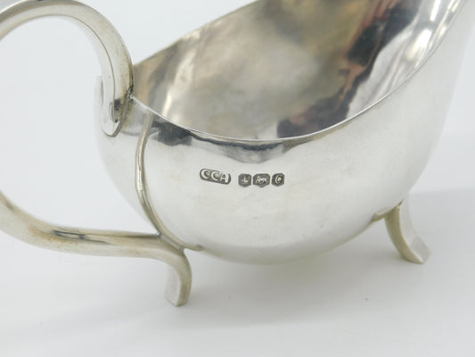 Modernist Sterling Silver Sauce Boat Chesterfield College of Art Vintage 1970