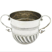 William III Sterling Silver Fluted Porringer Antique 1690 London Jonah Kirke