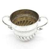 William III Sterling Silver Fluted Porringer Antique 1690 London Jonah Kirke