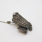 Victorian Sterling Silver Novelty Frog Form Brooch Antique c1860 Kitemark