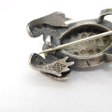 Victorian Sterling Silver Novelty Frog Form Brooch Antique c1860 Kitemark